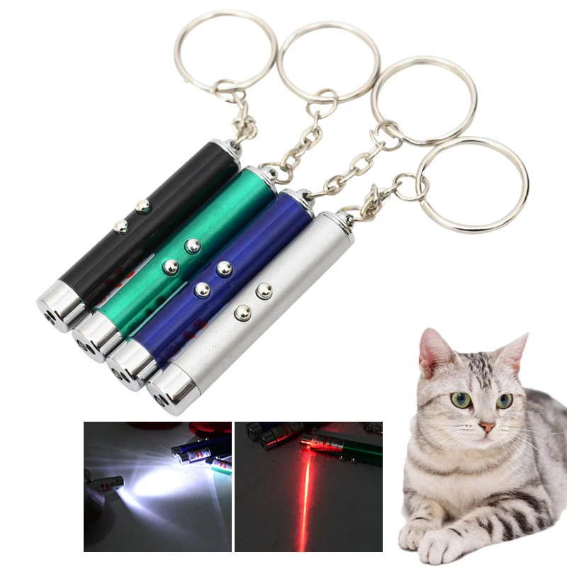 Divertido puntero láser juego de juguetes para lápiz láser juguete para mascotas gato divertido Color LED láser divertido a| | - AliExpress