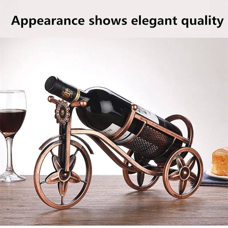 New Creative Metal Wine Rack Artwork Wine Holder Creative Wine Bottle Stand Practical Decoration Bracket