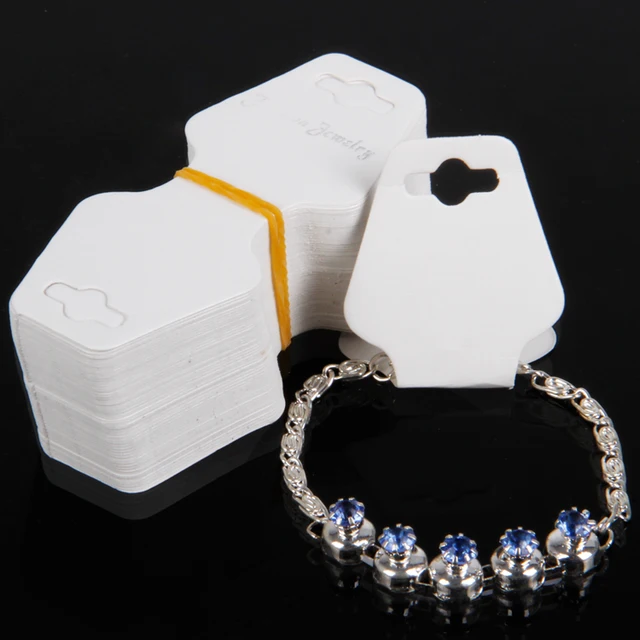 Tonvic 600pcs Lot White Paper Fold 3 5x4cm Necklace Bracelet Card Tonvic 600pcs Lot White Paper Fold 3 5x4cm Necklace Bracelet Card For Fashion Jewelry Display