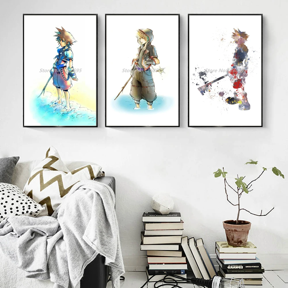 

Kingdom Hearts Sora Dearly Beloved Wall Art Canvas Posters Prints Painting Wall Pictures For Office Bedroom Home Decor Framework