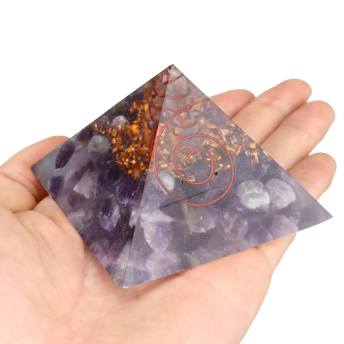 65-75mm Natural Quartz Crystal Pyramid Gemstone Feng Shui Stone Yoga Energy Healing Stone Home Garden Craft Decoration New