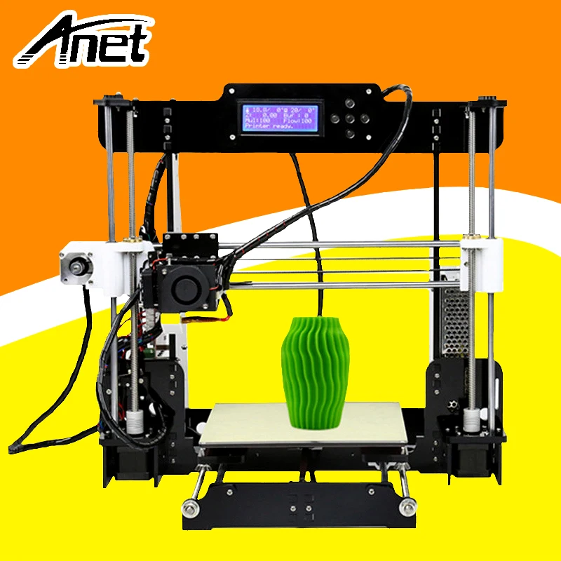 ANET A8 3d принтер Reprap Prusa i3 precision 2 набора DIY легко собрать набор + Hotbed LCD экран 8 Гб