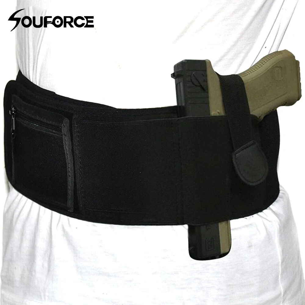 Right/Left Hand 2 in 1 Combo Tactical Abdominal Band Belly Pistol