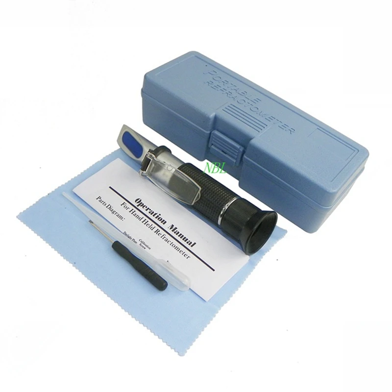 HandHeld Brix Refractometer For Food Sugar Beer Brix Test 0-32% Brix Fruits Vegetables ATC Refractometer Meter With Retail Box цена HandHeld Brix Refractometer For Food Sugar Beer Brix Test 0-32% Brix Fruits Vegetables ATC Refractometer Meter With Retail Box цены онлайн