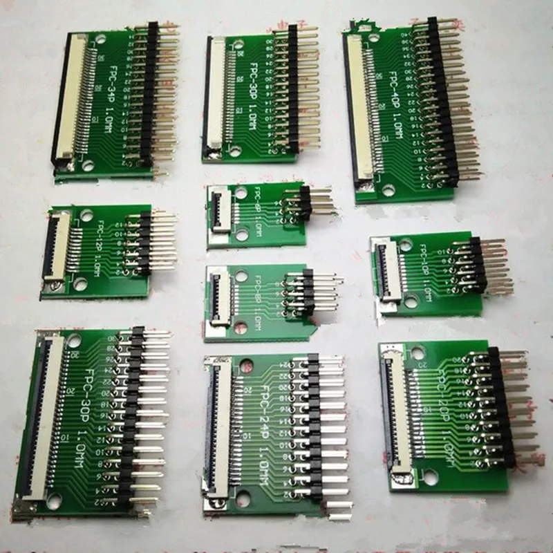 

1.0mm one-side weldin FFC/FPC 6P Connector Adapter Plate Flat Cable Socket Adaptor Connector to DIP bendDouble row for PCB Board