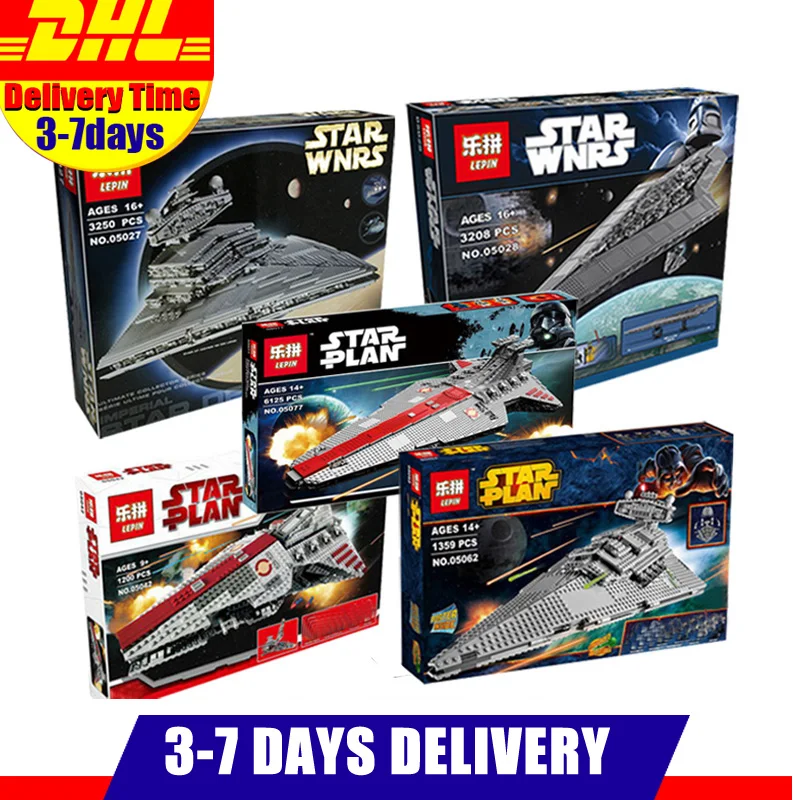 

Lepin Star series War 05062 05042 05028 05027 05077 Star Destroyer Model Building Kits Blocks Bricks Toys Compatible 10030 10221