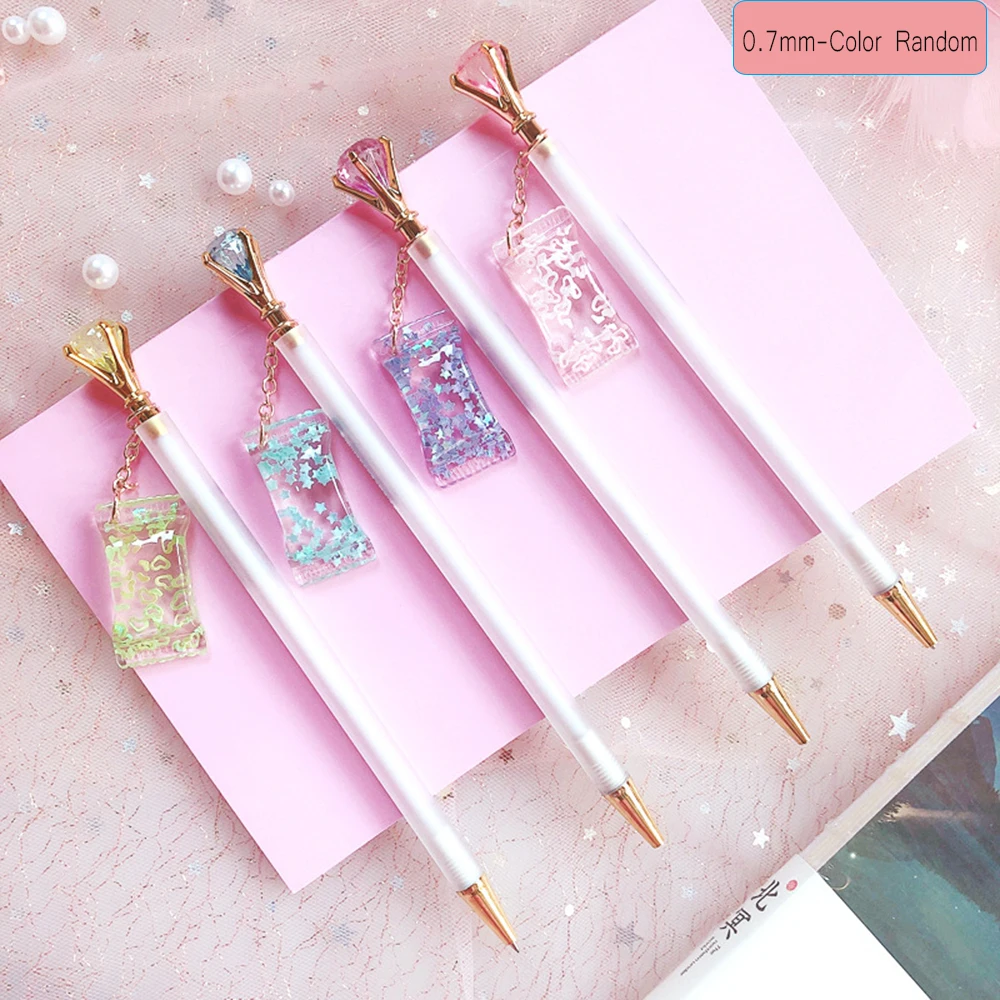 

1 PC Cute Automatic Pencil Diamond Activity Pencils Fresh Candy Pendant Pencil Smooth Writing Tool Stationery Student Supplies