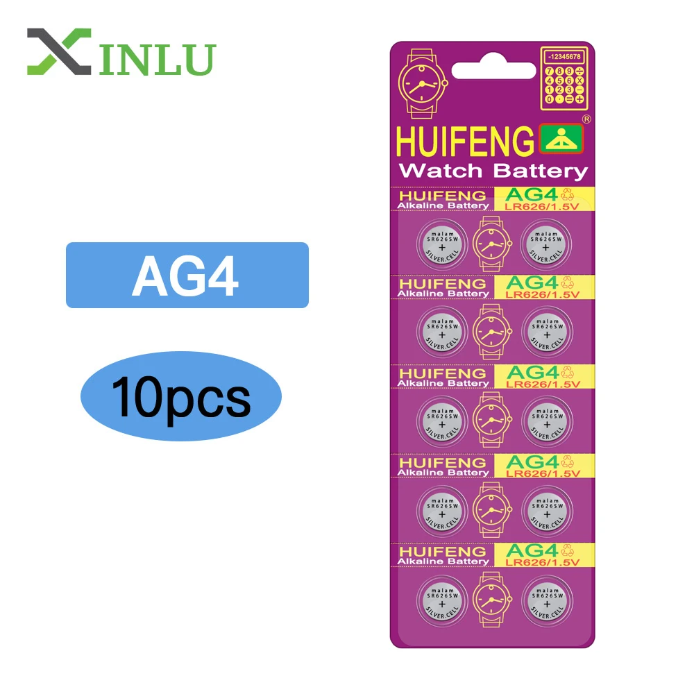 

10 pcs x AG4 377A 377 LR626 SR626SW SR66 LR66 Watch Battery