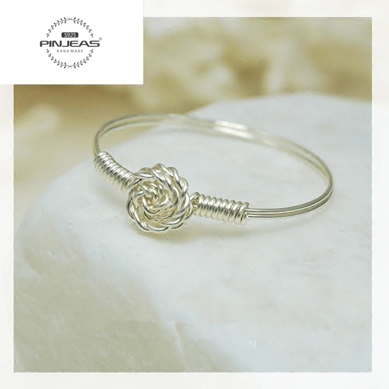 

PINJEAS Rings Flowers handmade wire wrapped Exquisite vintage minimalist stackable promise ring For Women Christmas Gifts