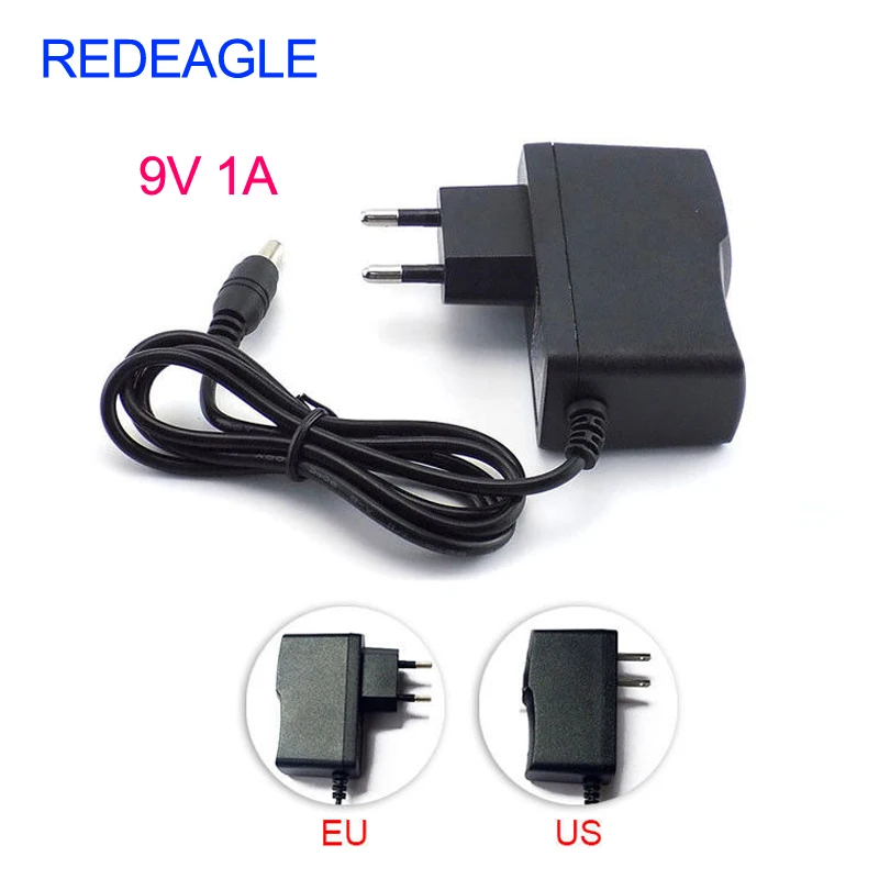  REDEAGLE 9V 1A Output Power Supply for Mini CCTV Security Camera 100-240V Input EU US Plug Adapter - 32947982486