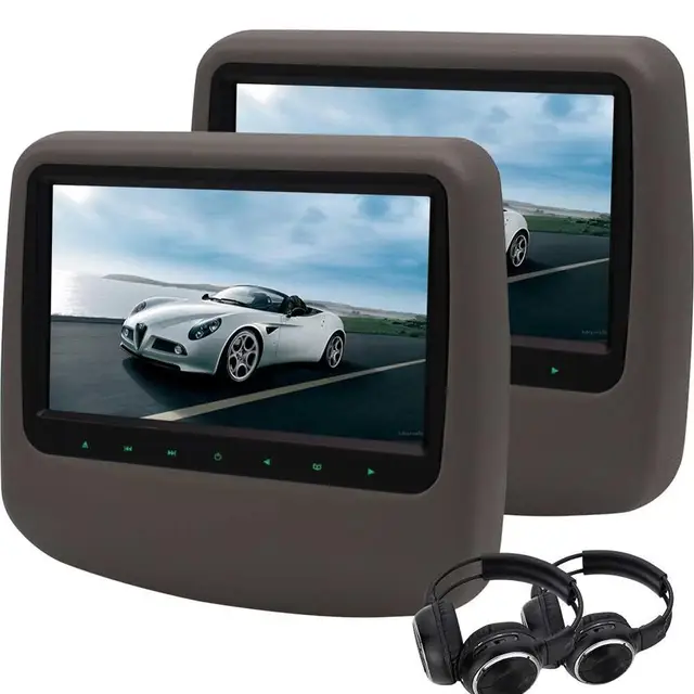 9'' Car DVD Player Twin Screen Headrest Monitor car Style Backseat DVD