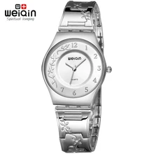 WEIQIN Angel Silver Women Watches Luxury High Quality Water Resistant Montre Femme Stainless Steel 2017 Dress Woman Wrist Watch