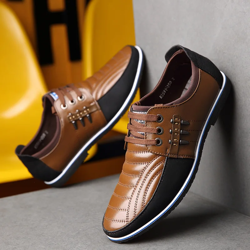 2019 Men's Shoes Size 37-44 Male Flats High Quality Hollow Casual Shoes Soft Moccasins Shoes Brand Luxury High Increase Shoes