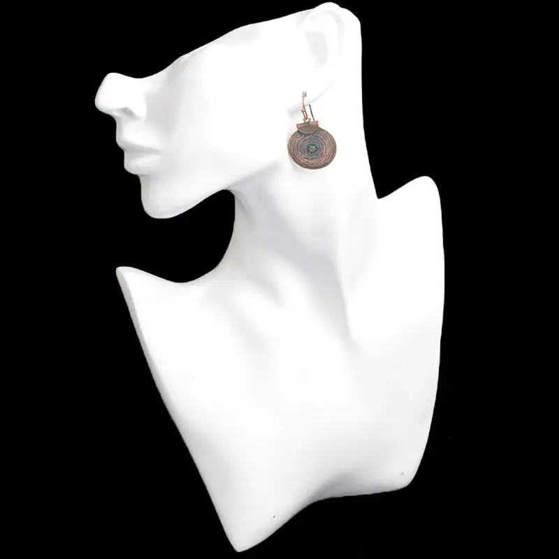 

Retro Spiral Texture Disc Water Ripple Earrings Bronze Ethnic Fashion Jewelry Exquisite Earrings