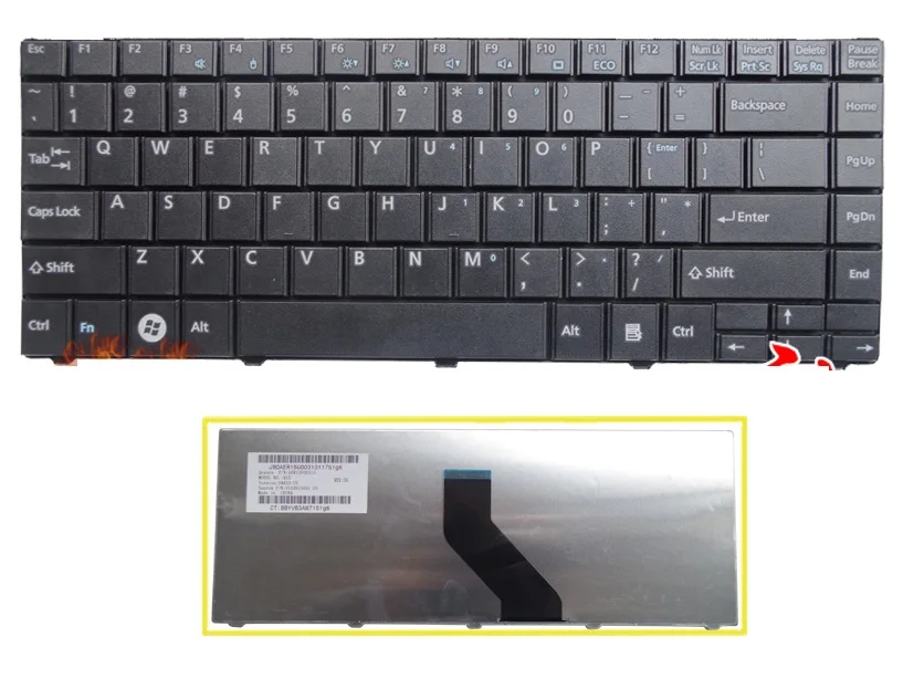 Новая английская клавиатура SSEA для ноутбука Fujitsu Lifebook LH531 BH531 LH701 черная |