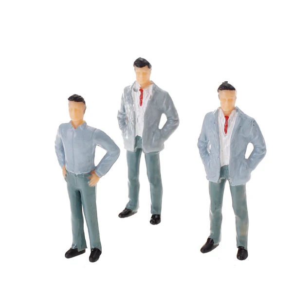 100pcs Vary Pose Painted Model Train Passenger People Figures Scenery 1:150