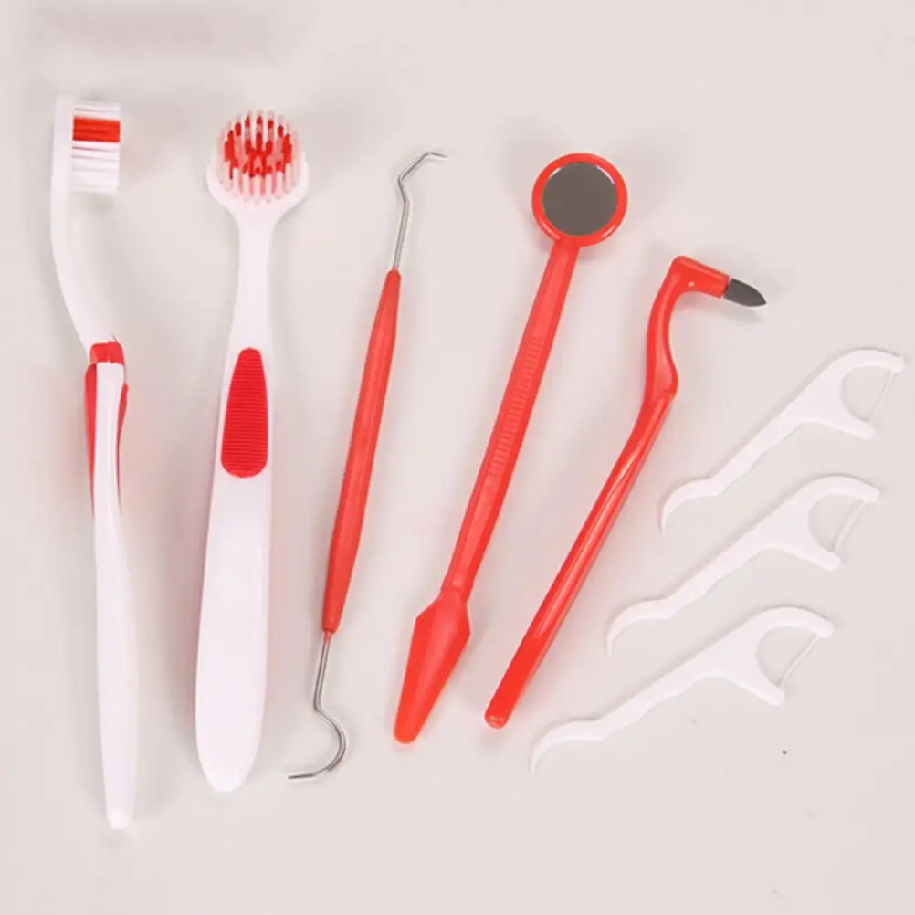 8pcs/set Cleaning Dental Hygiene Products Dental Care Tooth Brush Kit