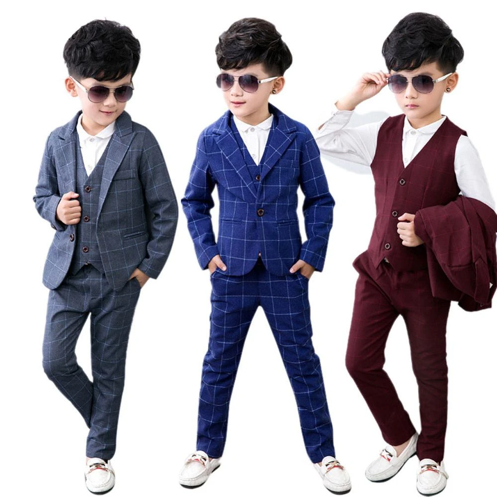 Ninos Traje Bebe Ninos Trajes Ninos Blazer Traje Formal Para Chicos Para Boda Ninos Ropa Conjunto Chaquetas Blazer Pantalones Camisa Chaleco 4 Uds Set De Ropa Aliexpress