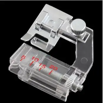 

dhl 200pcs practical Adjustable Bias Binder Presser Foot Feet Binding Feet Sewing Machine Attachment Accessory
