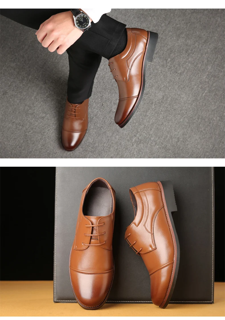 COSIDRAM/Коллекция года; сезон весна; оксфорды в джентльменском стиле; официальная обувь для мужчин; модельные туфли; модные деловые свадебные туфли из искусственной кожи; мужские BRM-927