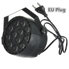 AC 90-240V 12W DMX-512 RGB LED Stage Lighting Effect High Power Professional 8 Channel Stage PAR Light Strobe Party Disco Show