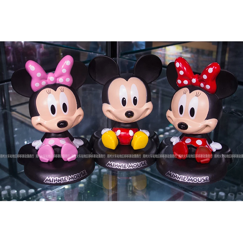 

Automobile Cute Mickey Minnie Shake Head Dolls Car Furnishing Articles Ornaments Auto Inside Crafts Decoration Car Toy Styling