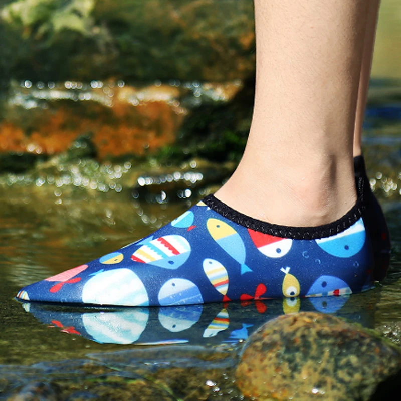 Swim Casual Footwear Barefoot Light Weight Aqua Socks Beach Pool Cartoon Children Kids Water Sports Shoes Quick Drying