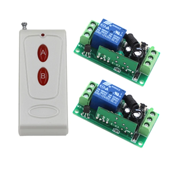 

DC 12V 10A 1CH Wireless RF Remote Control Switch Remote Switch Transmitter Receiver SKU: 5125
