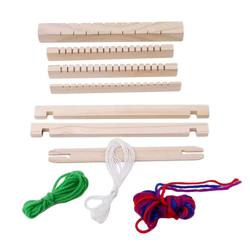 Детские принадлежности коробка Mayitr домашний DIY ремесло инструмент традиционное деревянное ручное вязанное с узором ткацкий станок игрушка набор с аксессуарами