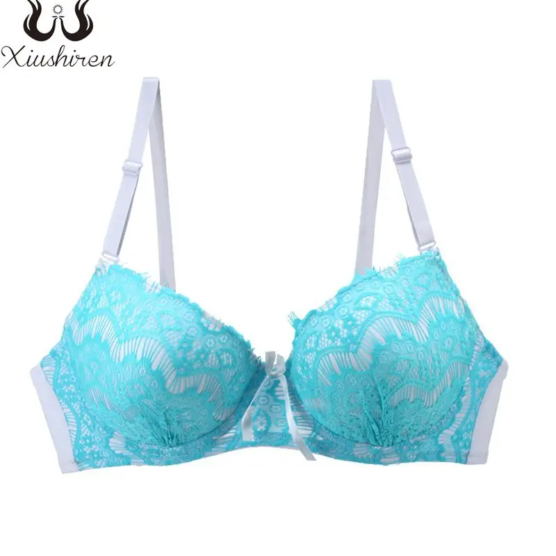Xiushiren Women Sexy Lace Push Up Bras Soft Underwire Brassiere Deep V