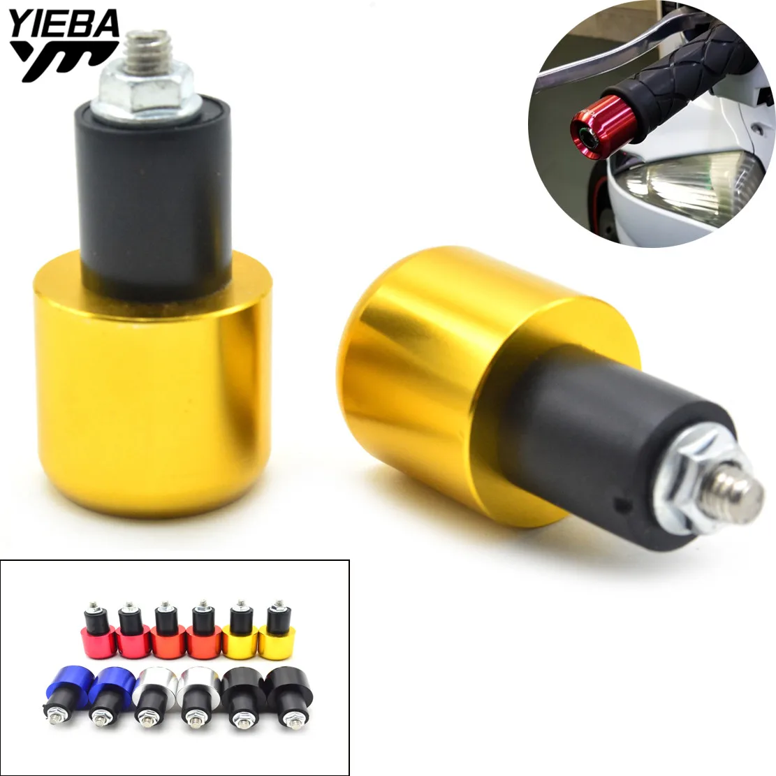 

Universal 22mm CNC Motorcycle Hand Bar Ends Handlebar Grips Ends for Honda CB650F CB1000R CBR 600f4i CB400 Suzuki yamaha Yzf