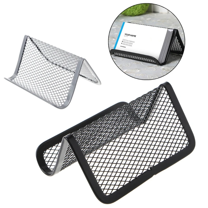 

Metal Mesh Business Card Holder Stand For Desk Office Business Card Holder Collection Wholesale dropshipping