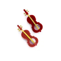 Модная шкатулка для хранения ювелирных изделий бархатная в форме скрипки коробка для колец для женщин серьги, ожерелья, подарочная