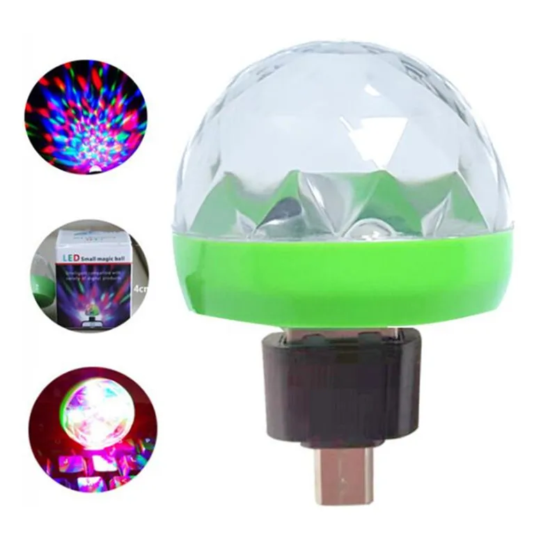 

Protable LED Car USB Atmosphere Light DJ RGB Mini Colorful Music Sound Lamp for USB-C Phone Surface Enjoy Stage Lighting Effect