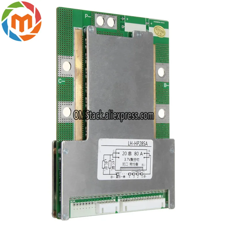 1PC-New-Arrival-20S-72V-84V-80A-18650-Li-ion-Lithium-Battery-Protection-Board-BMS-MOS (4)