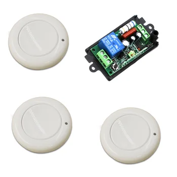 

315mhz 433mhz Wireless Remote Control Switch 110V 220V 1CH Relay Receiver Module and RF Wall Round Remote Controls