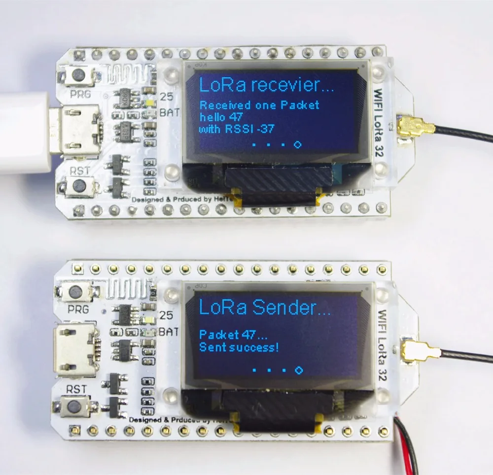 1 шт. 868 МГц/915 МГц LoRa ESP32 синий oled Wifi SX1276 модуль IOT макетная плата с антенной для Arduino электронный diy комплект