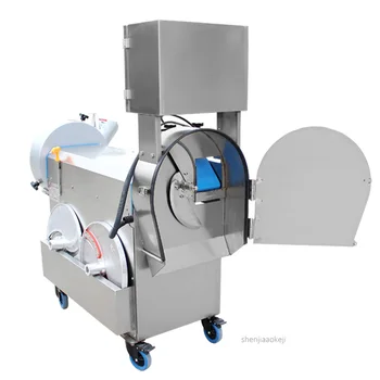 

Commercial Vegetable cutting machine Electric automatic food cutter Stainless steel multi-function dicing slice machine 220V 1pc