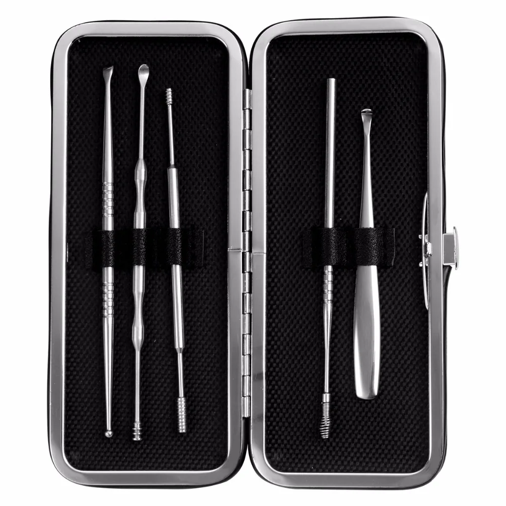 

Breett High Quality Stainless Steel Earpick Spiral Spring-type Ear Cleaning Tools Five Sets