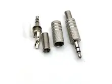 1000pcs METAL Stereo Male 3 5mm Jack Plug Audio connector headphone