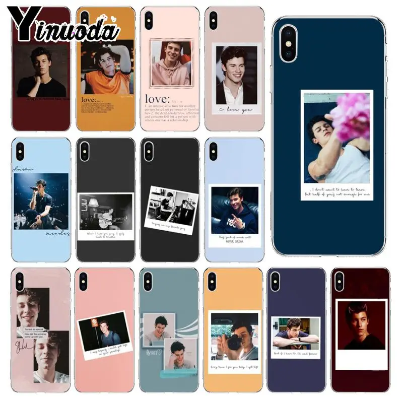 

Yinuoda Hit pop singer Shawn Mendes love Customer Quality Phone Case for Apple iPhone 8 7 6 6S Plus X XS MAX 5 5S SE XR Cover