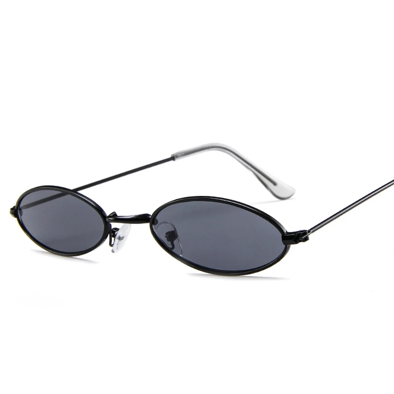 Маленькие овальные круглые солнцезащитные очки в металлической оправе с красными линзами для мужчин и женщин, Ретро стиль, стимпанк, готика, Европа, кошачий глаз, uv400, солнцезащитные очки, новинка