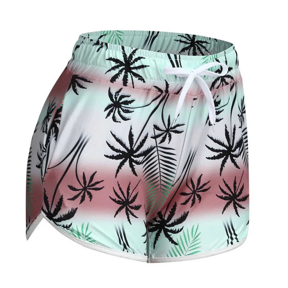 2019 Women's summer print shorts sexy comfortable sports shorts ladies high waist running sports shorts women gym polyeste 40J21 (4)