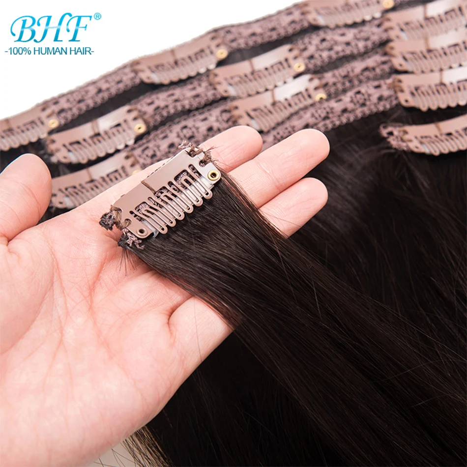 BHF Clip In Human Hair Extensions Straight Machine Made Remy 100% Chinese Full Head Hair Extension clips blonde 613# BHF Clip In Human Hair Extensions Straight Machine Made Remy 100% Chinese Full Head Hair Extension clips blonde 613#
