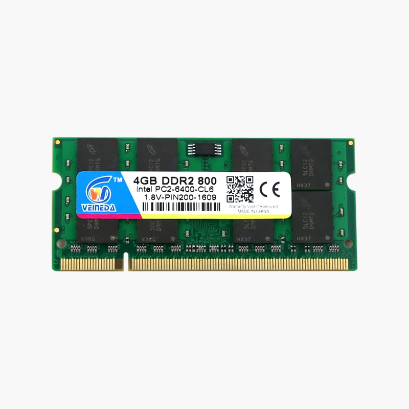 VEINEDA ميموريال ddr2 4 جيجابايت 2 جيجابايت 533/667/800 ميجا هرتز sodimm ram 4 جيجابايت ddr 2 PC2-6400 دفتر ل إنتل amd موبو
