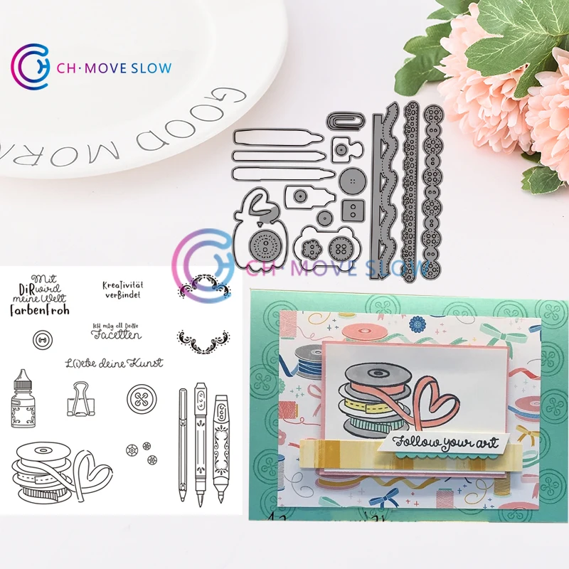 

CH Creativity Connects Metal Cutting Dies and stamps DIY Scrapbooking Card Stencil Paper Cards Handmade Album Stamp Die Sheets