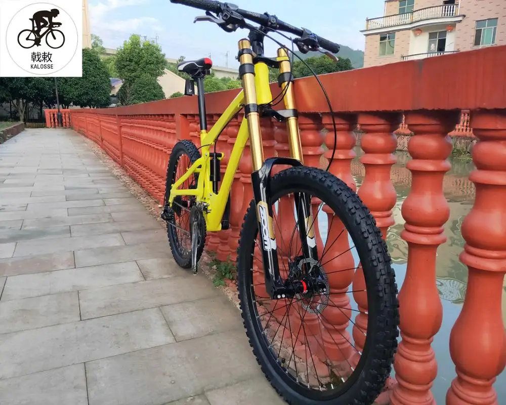 Clearance Cheap 165mm travel Full suspension bicycle bike 20X110mm hubs 26er mountain bicycle 24 speed Hydraulic brakes 2020 0