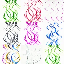 Party Decoration Baby Shower Boy Ceiling Hanging Swirl Decoration Metallic Swirl 6pc/pack Birthday Party Decorations kids