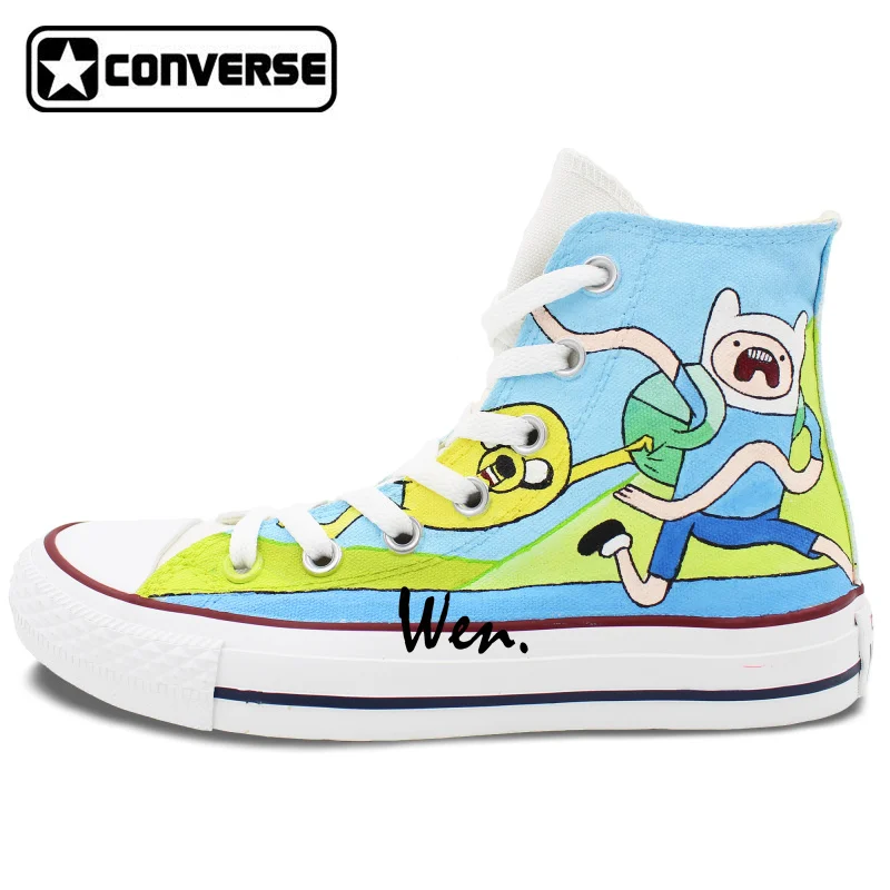 Prix pour Baskets Converse All Star Hommes Femmes Chaussures Adventure Time Design Personnalisé Peint À La Main Chaussures High Top Toile Sneakers Prix pour Baskets Converse All Star Hommes Femmes Chaussures Adventure Time Design Personnalisé Peint À La Main Chaussures High Top Toile Sneakers