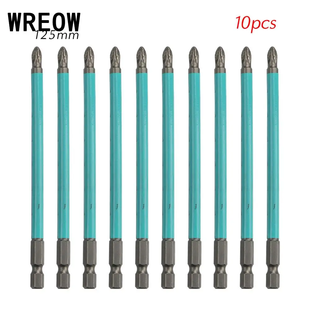 

PH2 Steel Screwdriver Bit 6Pcs 10Pcs Hex Shank Anti Slip Magnetic Cross Long Reach Screwdriver Bits Set 25 50 70 90 100 125 mm